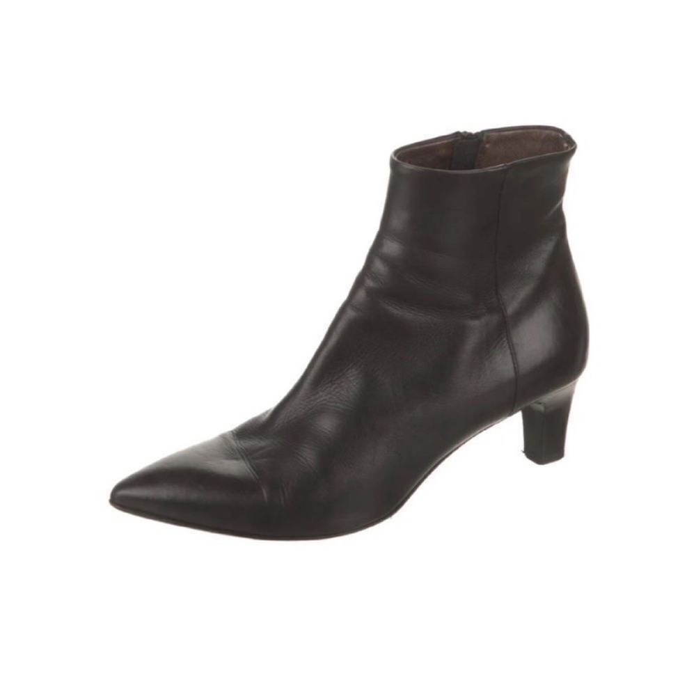Agl Leather Pointed Toe Ankle Boots - Picture 3 of 9